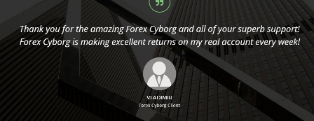 forex cyborg false testimonial