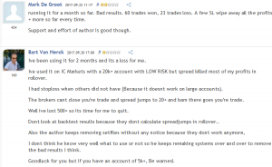 Commentaires des clients de Yans Trading Robot Expert Advisor