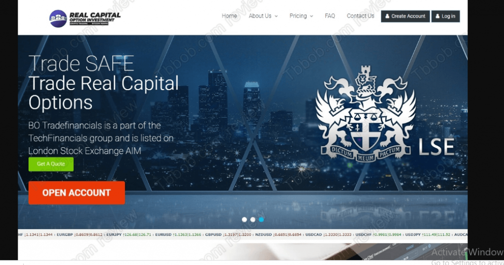 Realcapitaloptions.com Review, Real Capital Options-Plattform