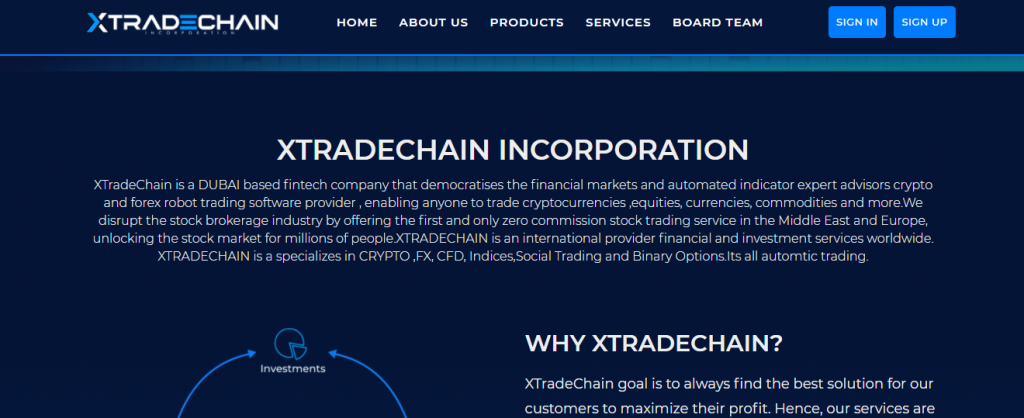 XTradeChain Review, XTradeChain.com-Plattform