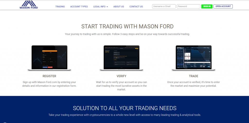 Mason Ford Crypto Currency and Forex Broker Review