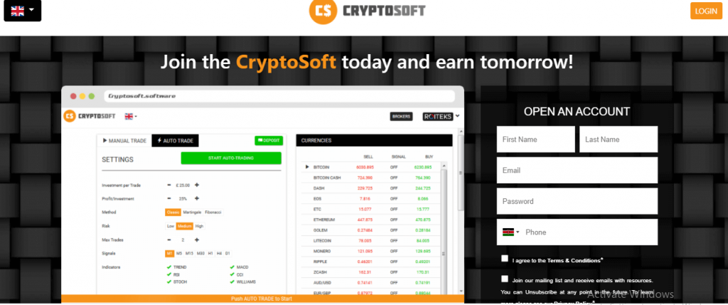 Crypto Soft Review, platform cryptosoft.software.com