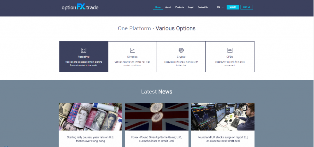 OptionFX Crypto and Forex Review