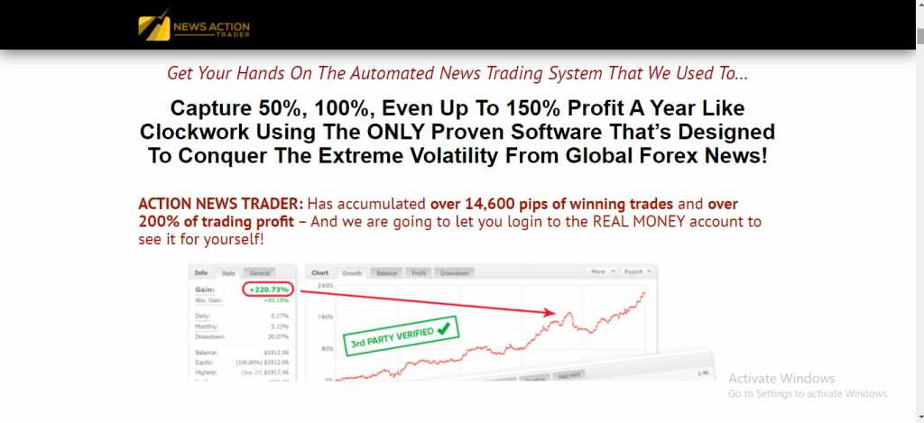 News Action Trader Review, Plateforme News Action Trader