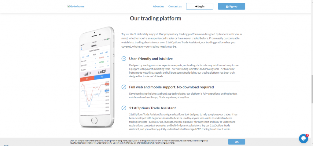 21STOPTIONS Trading Platform