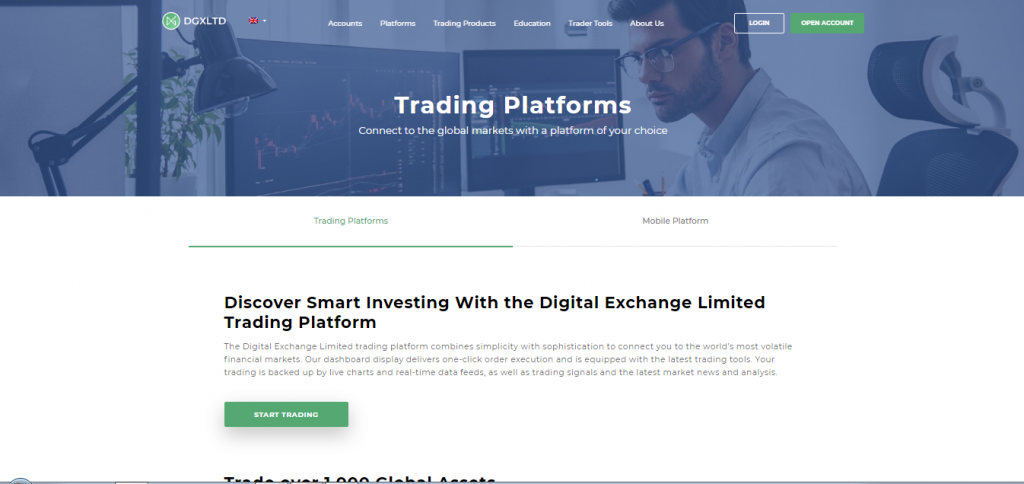 Plateforme de trading DGXLTD