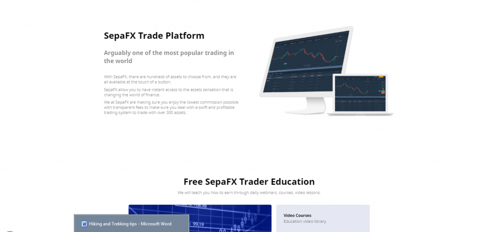 Plateforme de trading SepaFX