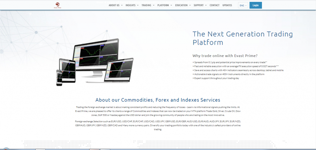 Evast Prime Trading Platform