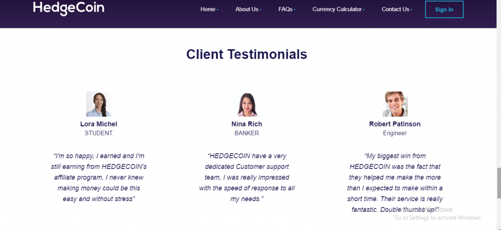 Hedge Coin Scam Review, Hedge Coin Testimonials