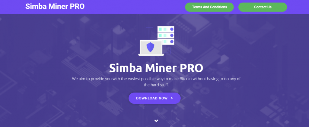 Examen de Simba Miner Pro, site Web Simbaminerpro.com