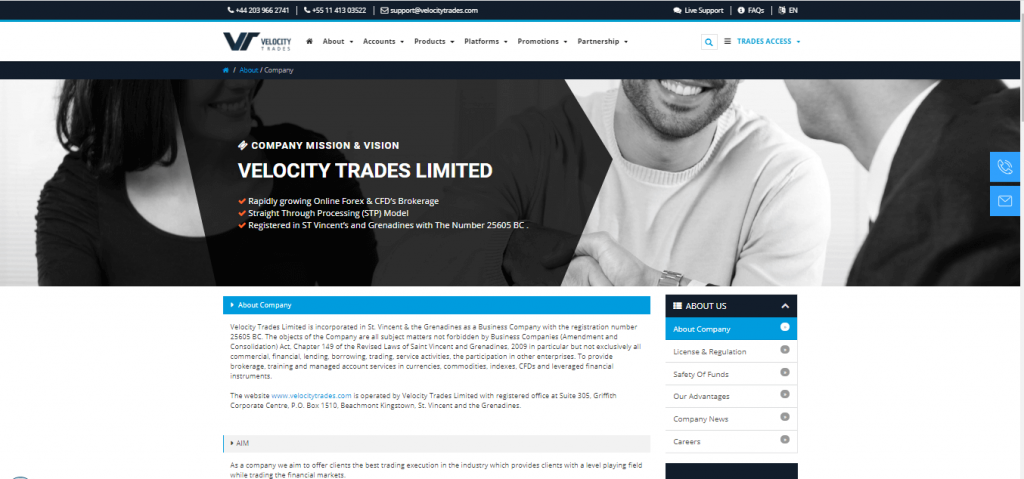 Velocity Trades Company Information