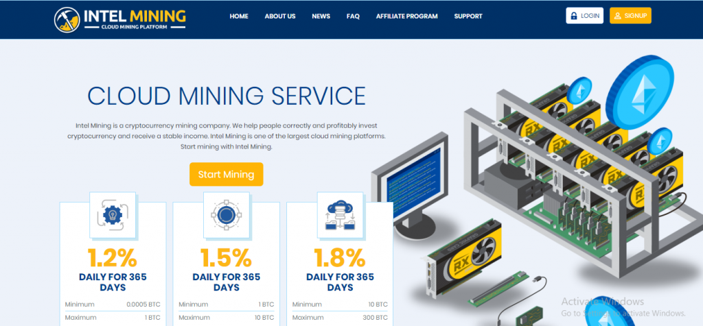 Intel-mining Scam Review, Intel-mining Platform