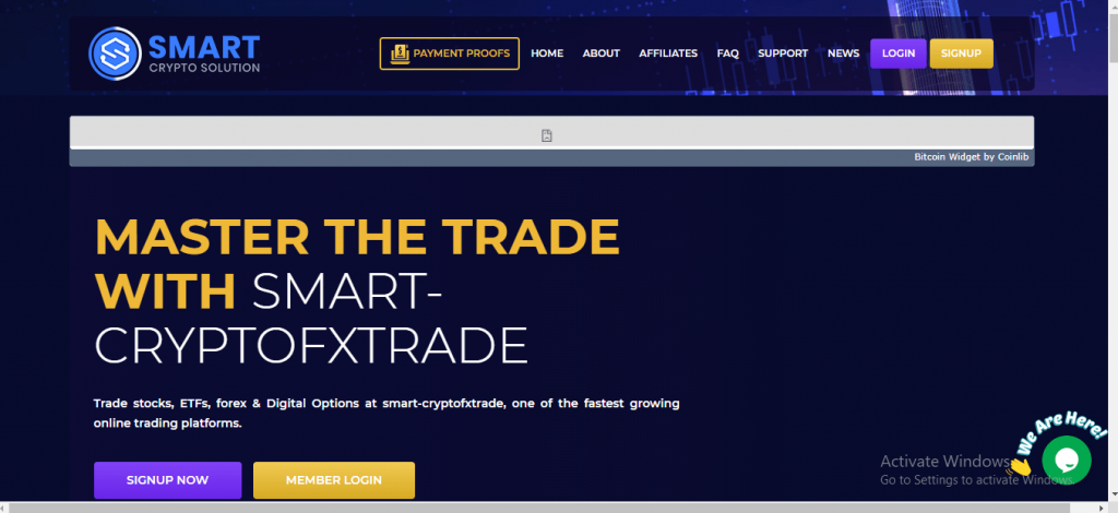 Revue Smart-CryptoFxTrade, plateforme Smart-cryptofxtrade.com