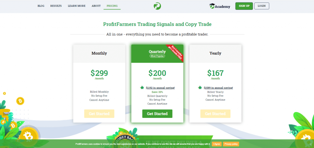 ProfitFarmers Plans and Pricing