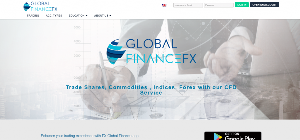 Recenzja FXglobalfinance, Platforma FXglobalfinance.com