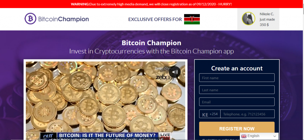 Bitcoin Champion Review, Bitcoin Champion-platform