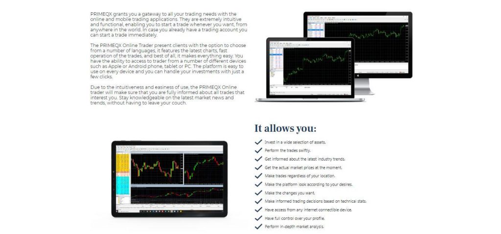 Prime QX Trading Platform