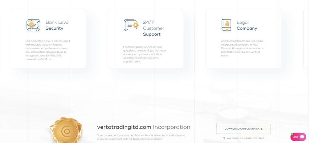 Funciones de Vertotradingltd.com