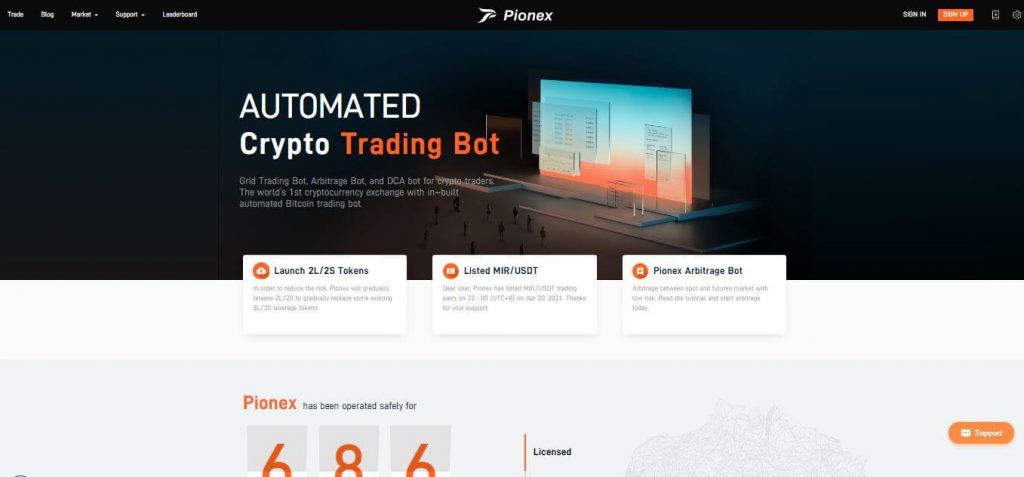 Pionex Crypto Exchange Platform