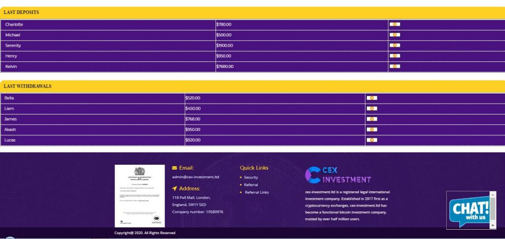 cex-investment.ltd deposit and withdrawal