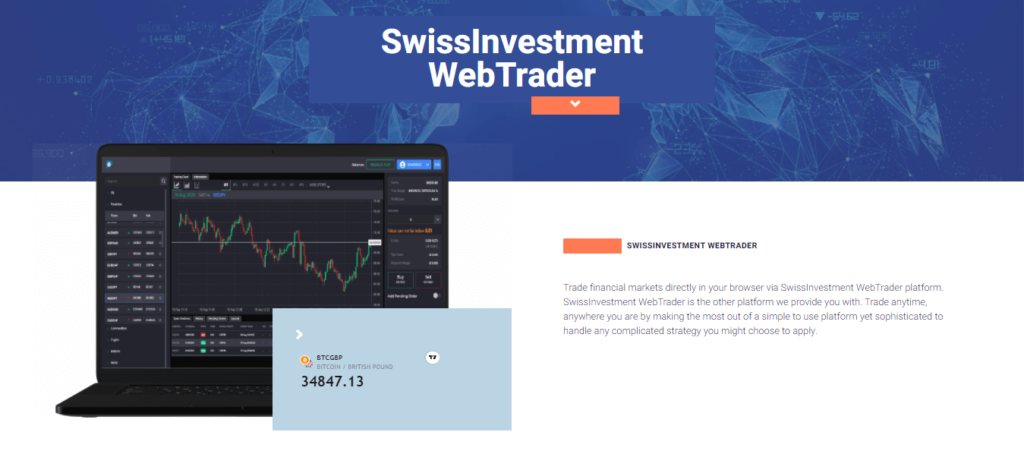 Plateforme suisse de trading d'investissement