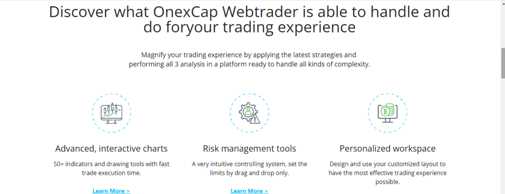 Revisión de Onexcap.com, características de Onexcap.com