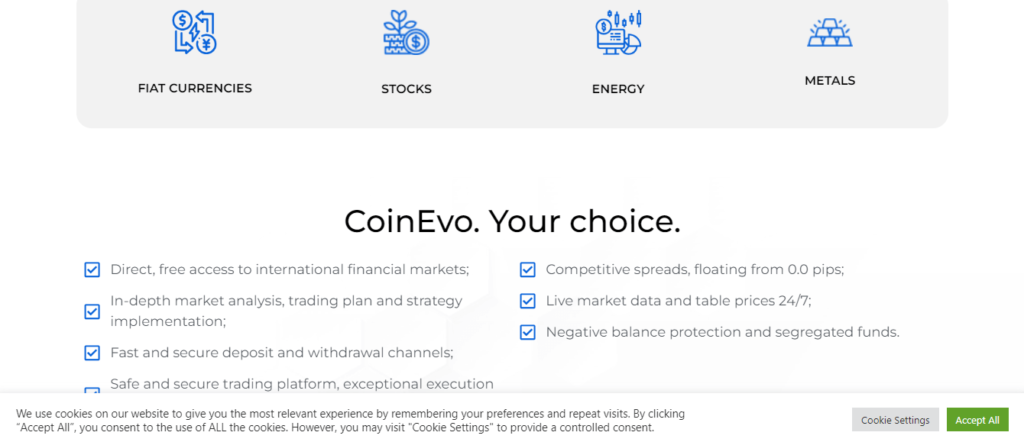 Coinevo.co Review, Coinevo.co-functies
