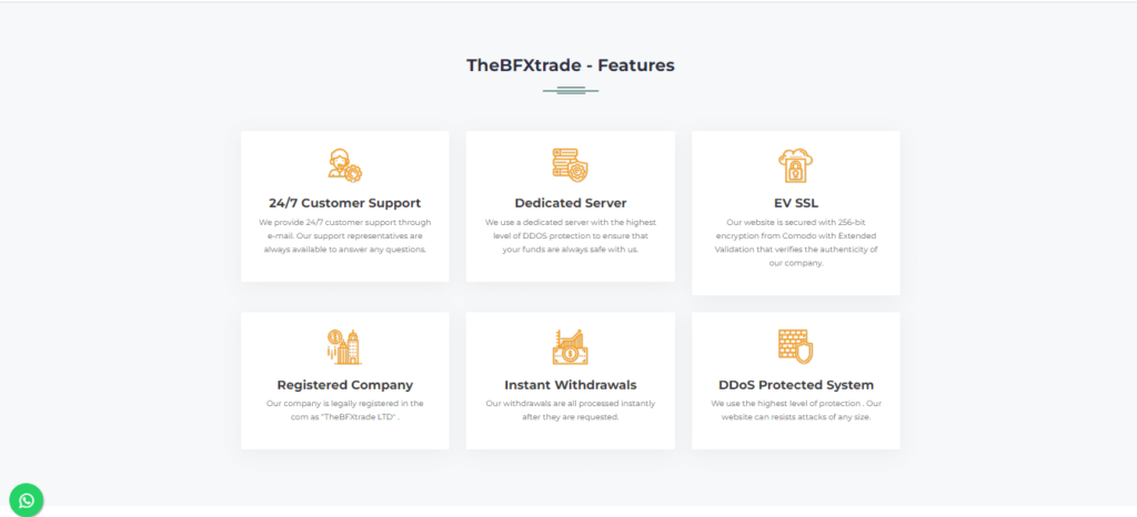 TheBFXtrade Features