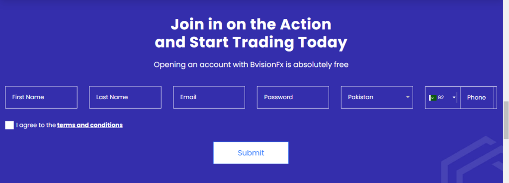 Fare trading con BvisionFx