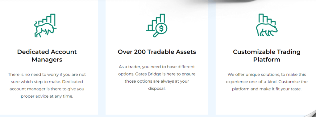 Funzionalità di trading trovate su Gates Bridge