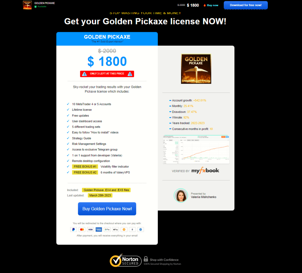 Price of Golden Pickaxe